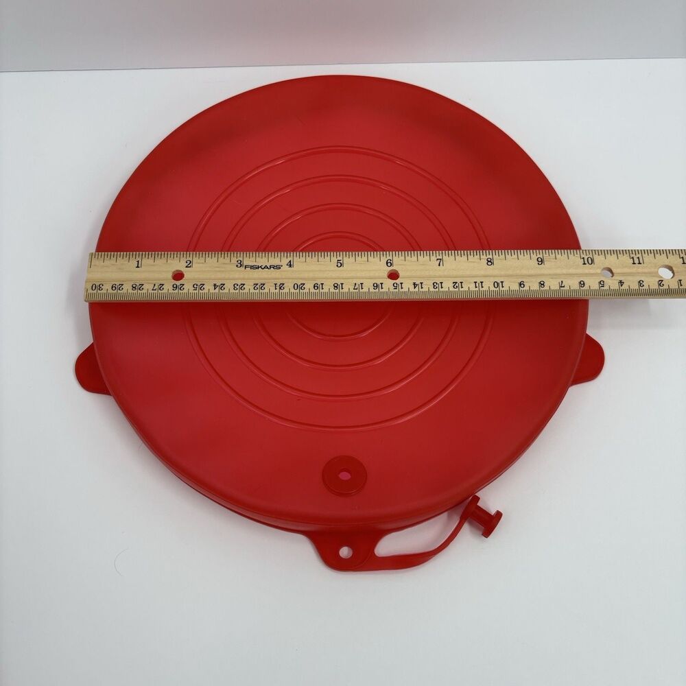 Pampered Chef Silicone Stretch Lids Set 3 Red Vented Bowl Pan Covers - Picture 4 of 6